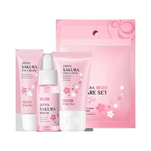 Laikou Japan Sakura Skin Care 3 Pcs Set Pretty Girl (Serum+Eye Cream+Essence Cream)
